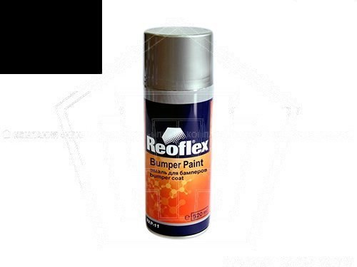 Краска-спрей Reoflex для бампера Bumper Paint Spray (520мл) аэрозоль, черная (RX P-11B/520)