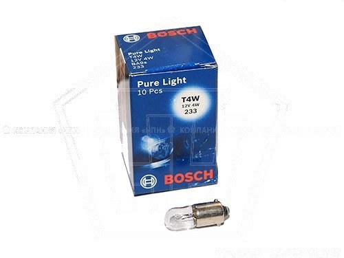 Лампа 12 V 4 W BOSCH BA9s (1987302207)