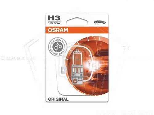 Лампа галогеновая H3 12V  55W OSRAM Standard  PК22s ORIGINAL (64151)