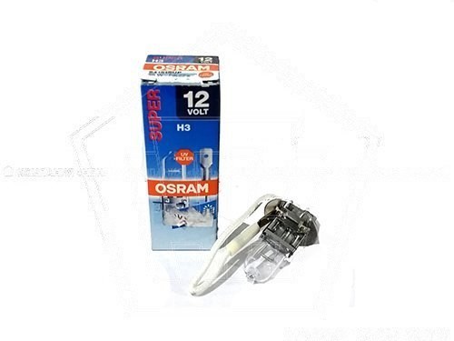 Лампа галогеновая H3 12V 55W OSRAM Super +30% PК22s ORIGINAL (64151 SUP)