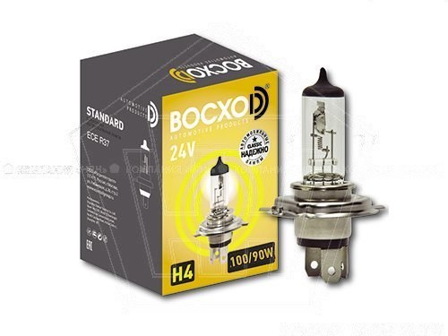 Лампа галогеновая H4 12V 100/90W ВОСХОD P43t (80114)