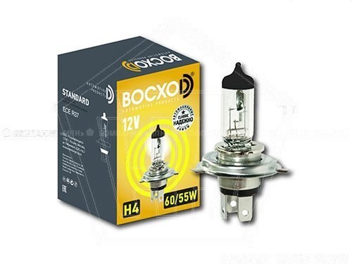 Лампа галогеновая H4 12V 60/55W ВОСХОD P43t (80614)