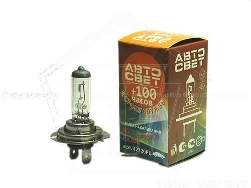 Лампа галогеновая H7 12V  55W АВТОСВЕТ Premium +30% Px26d (32720PR+30)