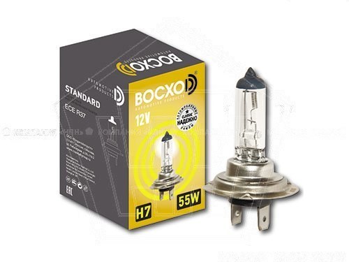 Лампа галогеновая H7 12V  55W ВОСХОD  РХ26d (80517)