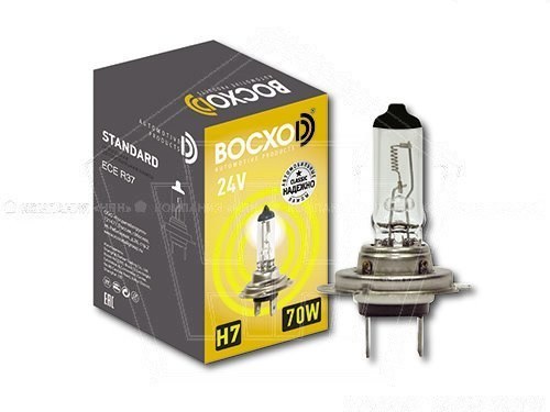 Лампа галогеновая H7 24V  70W ВОСХОD  РХ26d (80727)