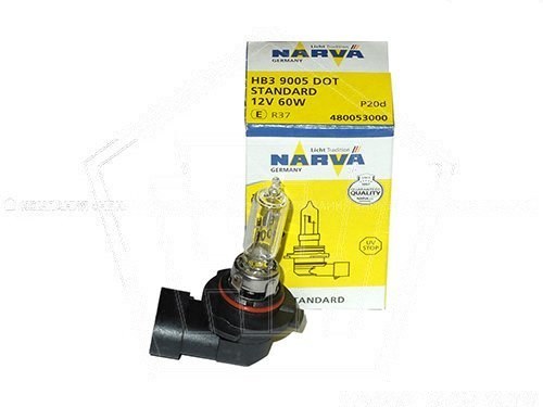 Лампа галогеновая HB3 12V  65W NARVA Standard Р20d