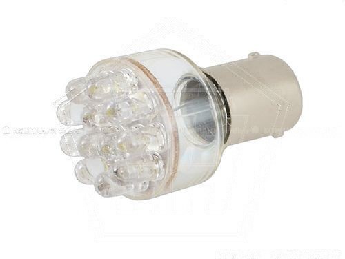 Лампа светодиод 12V S25(P21W) SKYWAY c цоколем,белая, 1-конт. 1шт.