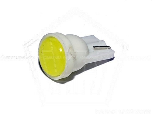 Лампа светодиод 12V Т10(W5W) KS-AUTO без цоколя, COB, белая 1-конт., габариты (T10 COB6)
