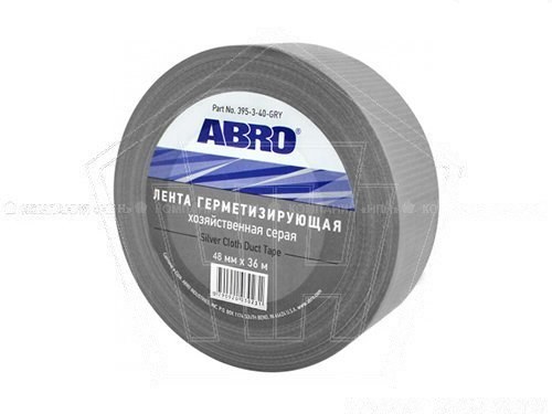 Лента для герметизации ABRO (48 мм х 36 м) хозяйственная, серая (395-48-36)