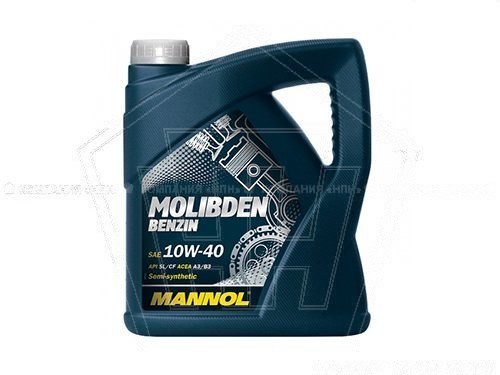 Масло MANNOL моторное 10W-40 Molibden Benzin (4л) полусинтетика (7505-4)