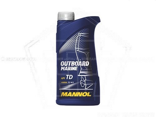 Масло MANNOL моторное   2-х тактное  Outboard Marine    (1л) полусинтетика