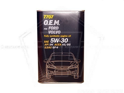 Масло MANNOL моторное   O.E.M. 5W-30 for Ford, Volvo    (1л) синтетика