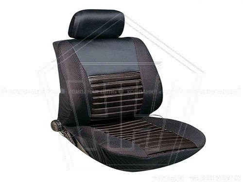 Накидка на сиденье с подогревом SKYWAY с терморегулятором 116х56см 12V черный два шнура