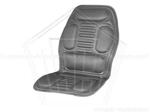 Накидка на сиденье с подогревом SKYWAY с терморегулятором 120х51см 12V серый 2-штура (S02201005)