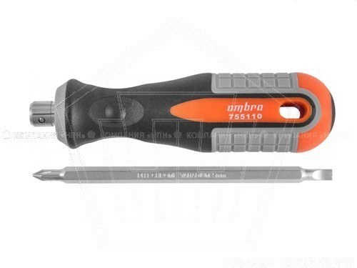 Отвертка комбинированная PH1-SL5 100 мм Ombra серия ROUND GRIP (755110)