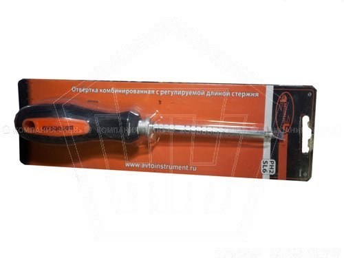 Отвертка комбинированная PH2-SL6 180 мм регулировка длины стержня АвтоDело (39458)
