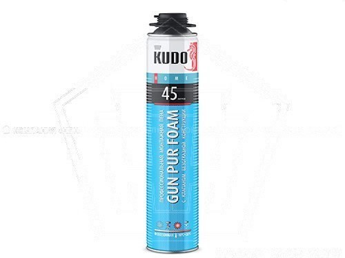 Пена монтажная профессиональная KUDO HOME 45 (1000 мл., 820 гр.) всесезонная