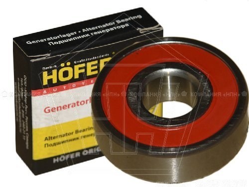 Подшипник 180201 генератора ВАЗ 2101-08, 1111 малый HOFER (HF 300 011)