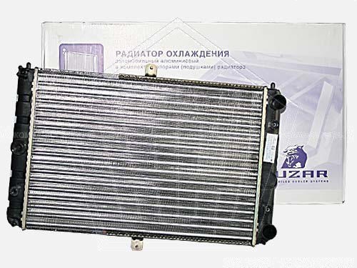 Радиатор охлаждения ВАЗ 2108-99 алюм. 2-ряд. (универсал.) сборный, пласт.бачки LUZAR (LRc 01080)