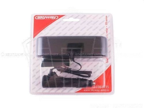 Разветвитель прикуривателя (4 гнезда) + один USB, предох. 10А 