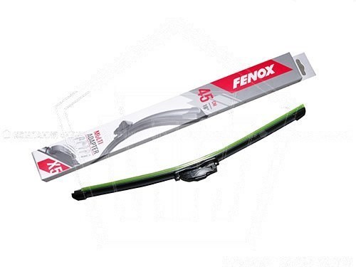 Щетка стеклоочистителя 450 мм/18" бескаркасная FENOX + 5 адаптеров (1шт.) (WB45200)
