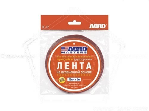Скотч двухсторонний ABRO белый (12мм*5м) (OE-12-R)