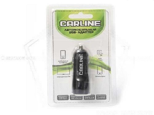 Зарядное устройство гаджета CARLINE  2 USB, 12/24В, черный (ch-2ub)