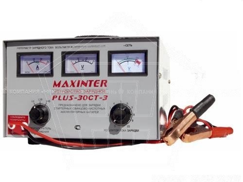 Зарядное устройство PLUS- 30СТ-3 MAXINTER (1А до 30А) (АКБ до 215А/ч) (трансф.) (30СТ-3)