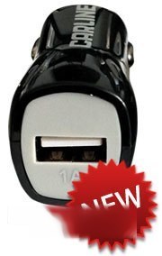 Адаптер CARLINE в прикуриватель 1*USB (1А) 12/24В, черный