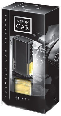 Ароматизатор воздуха на дефлектор  AREON CAR box 12 шт. BLACK STYLE SILVER