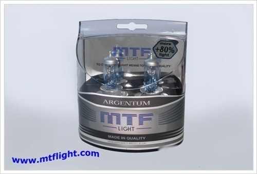 Лампа автомобильная MTF H3+80% 12V 55W Argentum (к-т)