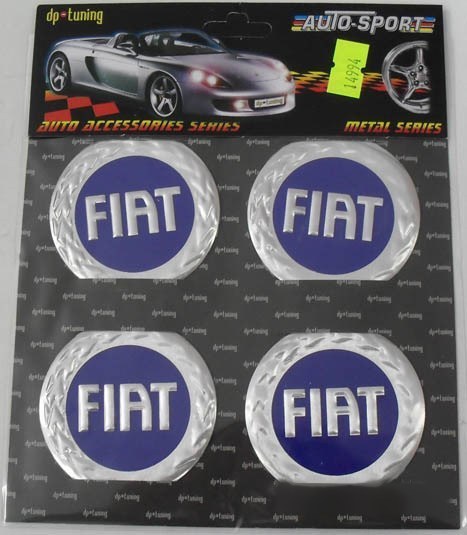 Наклейка на диск объемная (60мм) FIAT (к-т 4шт)