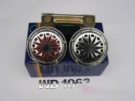 Сигнал звуковой электрический WD-1063С хром (реле+кранштейн)
